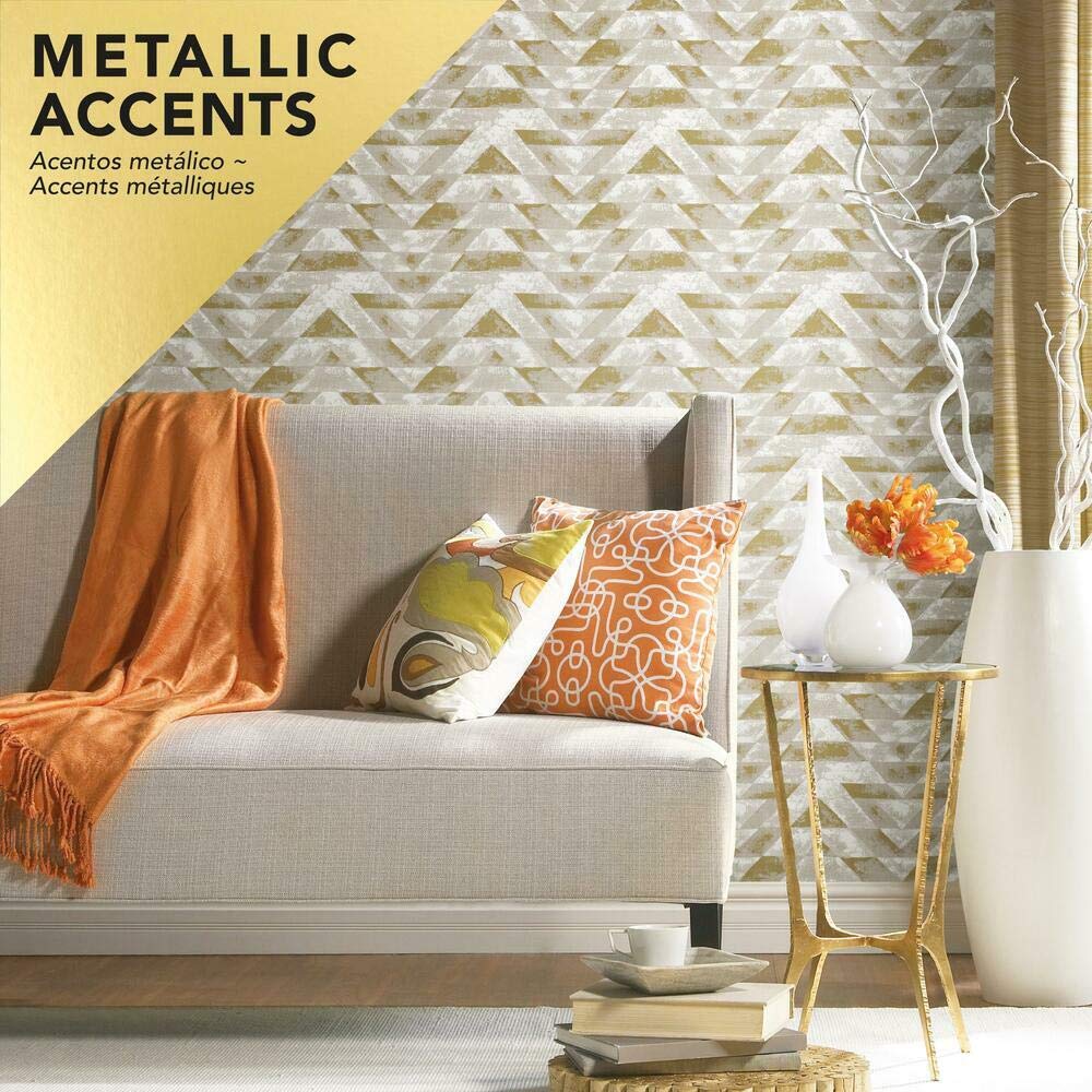 RoomMates RMK11521WP Southwest Geometric RMK1152, Gold, 20.5" x 198" - Image 3