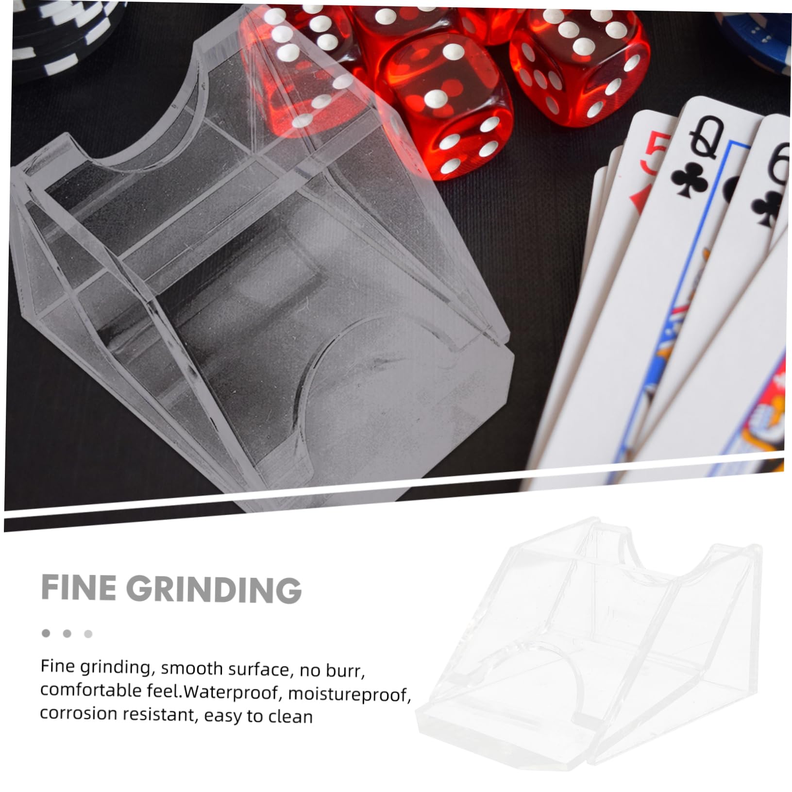 KOMBIUDA Herramienta De Barajador De Cartas Crupier De Póker Acrílico para Juegos De Familia