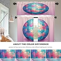 Vista 720 de Cenefas de cocina modernas con patrón de cobre marrón dorado para ventanas, cenefas opacas abstractas de marcas de arañazos y cortinas opacas