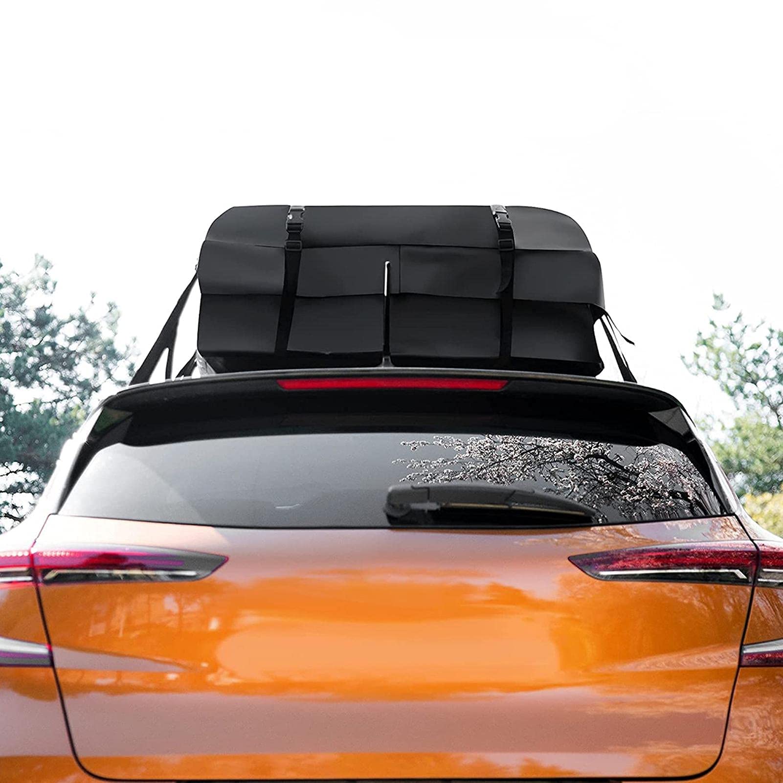 QDY -Box da Tetto per Auto Box da Tetto Morbido 425L Box da Tetto per Auto Impermeabile con 8 Cinghie di Fissaggio, Il Box da Tetto Morbido Si Adatta A Tutti I Veicoli con/Senza Barre del Tetto,B