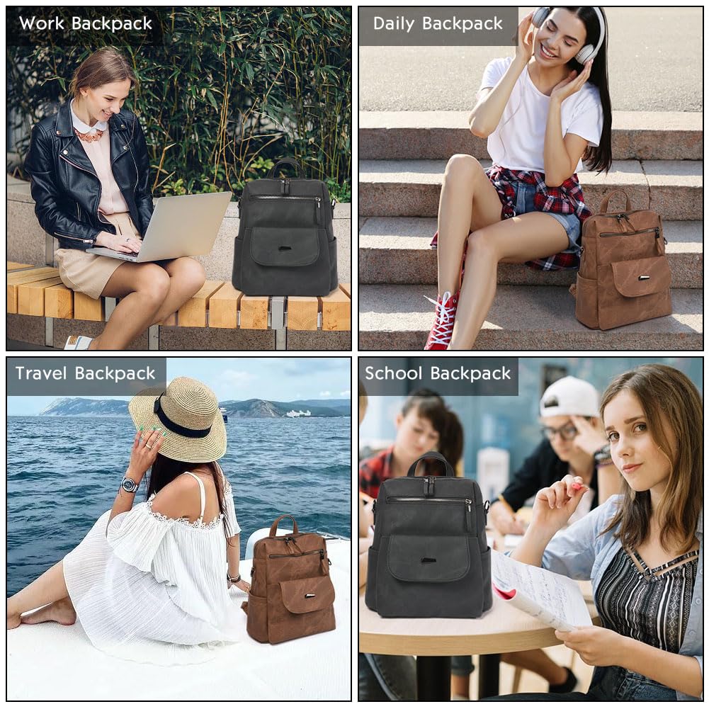 Aucuu Mochila Cartera para Mujer, Mochila de Mujer, Ligero Antirrobo Mini Mochila, Bolsa de Viaje Casual, Mochila de Escuela Bolsa de Hombro, Mochila de Viaje Linda para Niñas