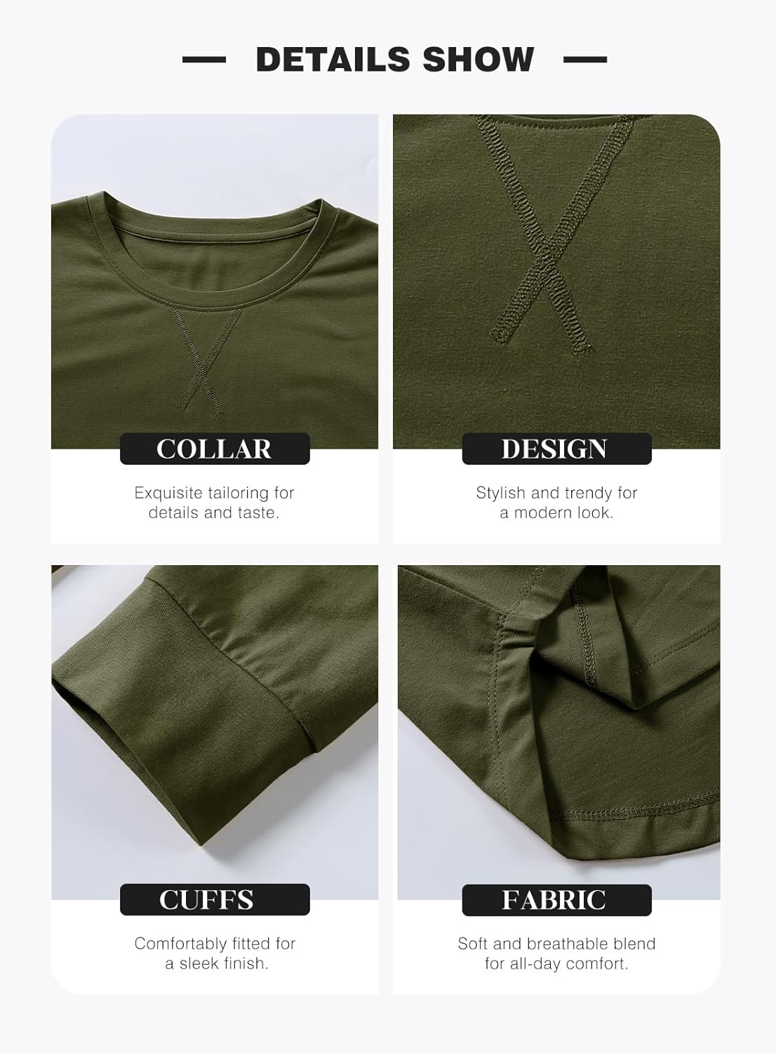 JMIERR Mens 3 Pack Cotton Hipster Hip Hop Longline Crewneck T-Shirt - Image 5