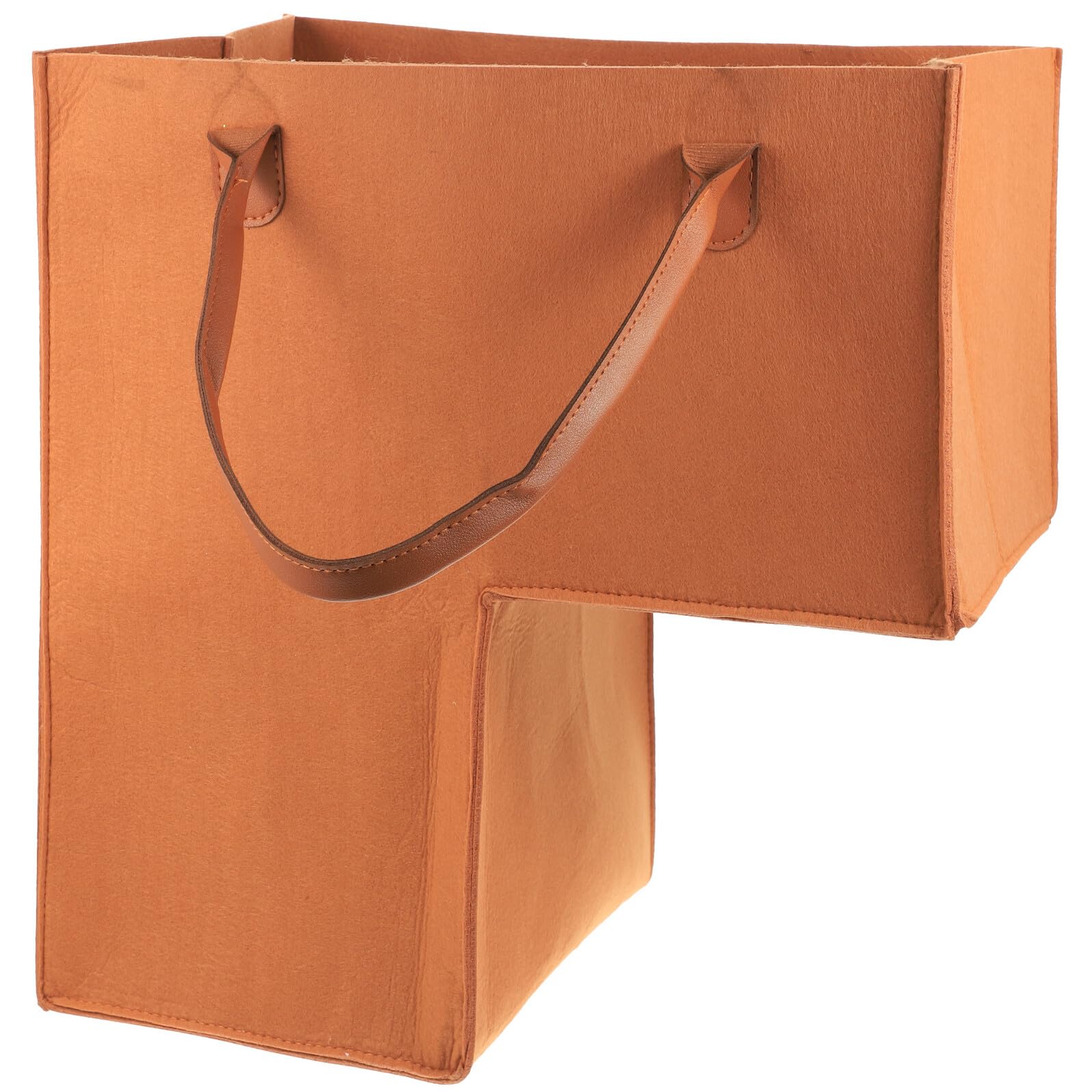 Cesta para escaleras de fieltro con diseño en L contenedor de ropa gran capacidad