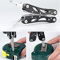 Vista 4 de Multiherramienta, alicates multiherramienta 14 en 1, multiherramienta de bolsillo de acero inoxidable con funda, multiherramientas para exteriores