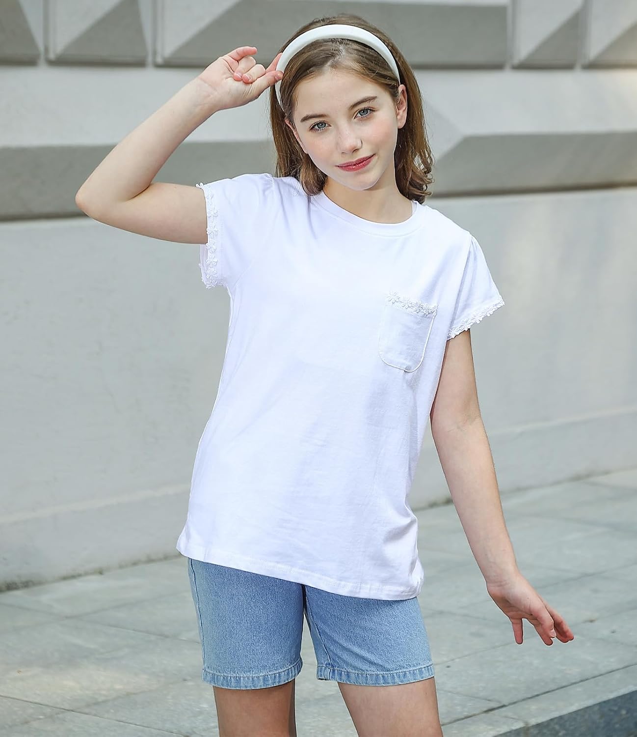 Girls Shirt Solid Cotton Shirts 12y