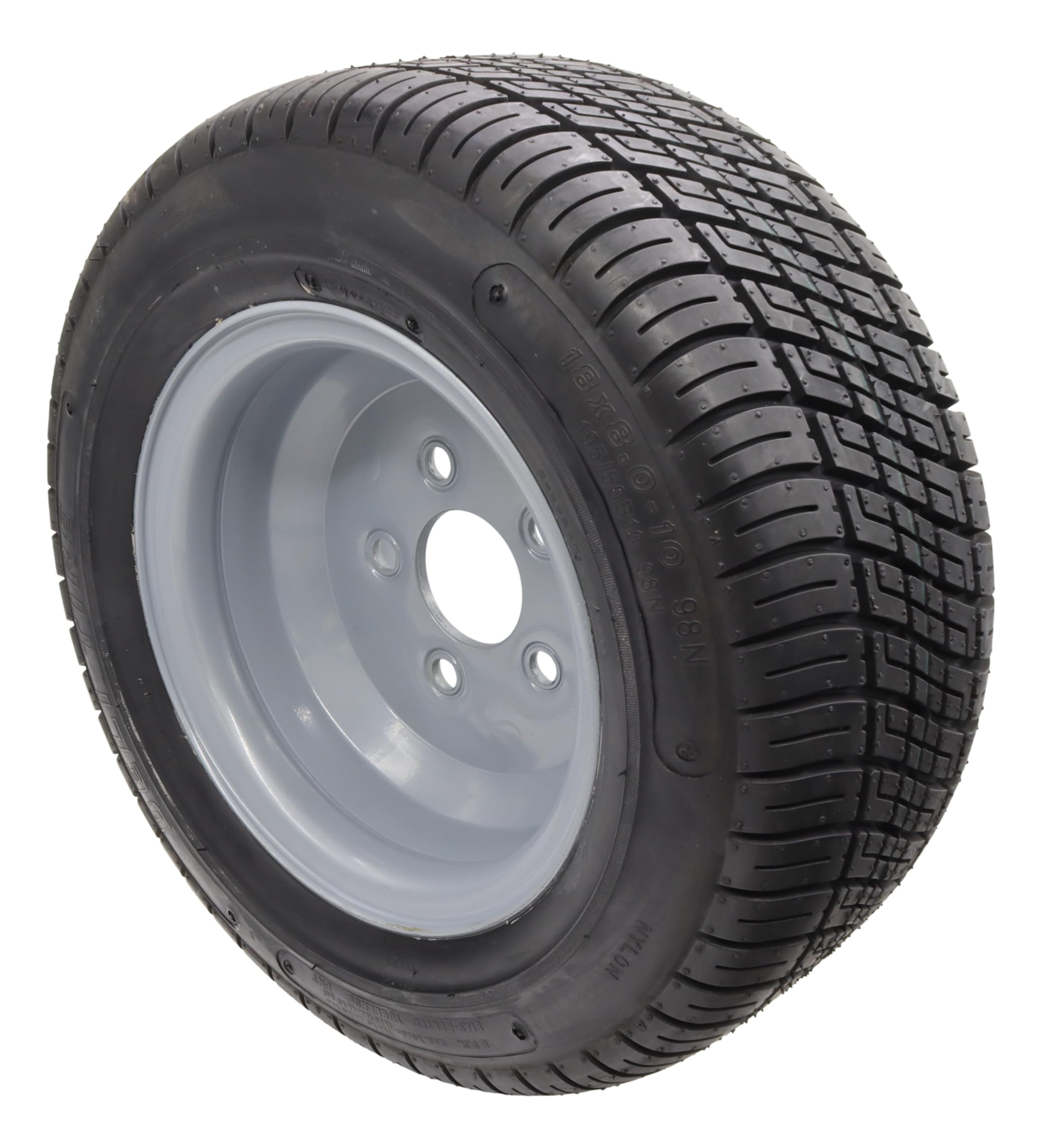 Pneumatici completi 195/50 B10 18x8.0-10 5x112 ET-4 750 kg rimorchio Deli Tire