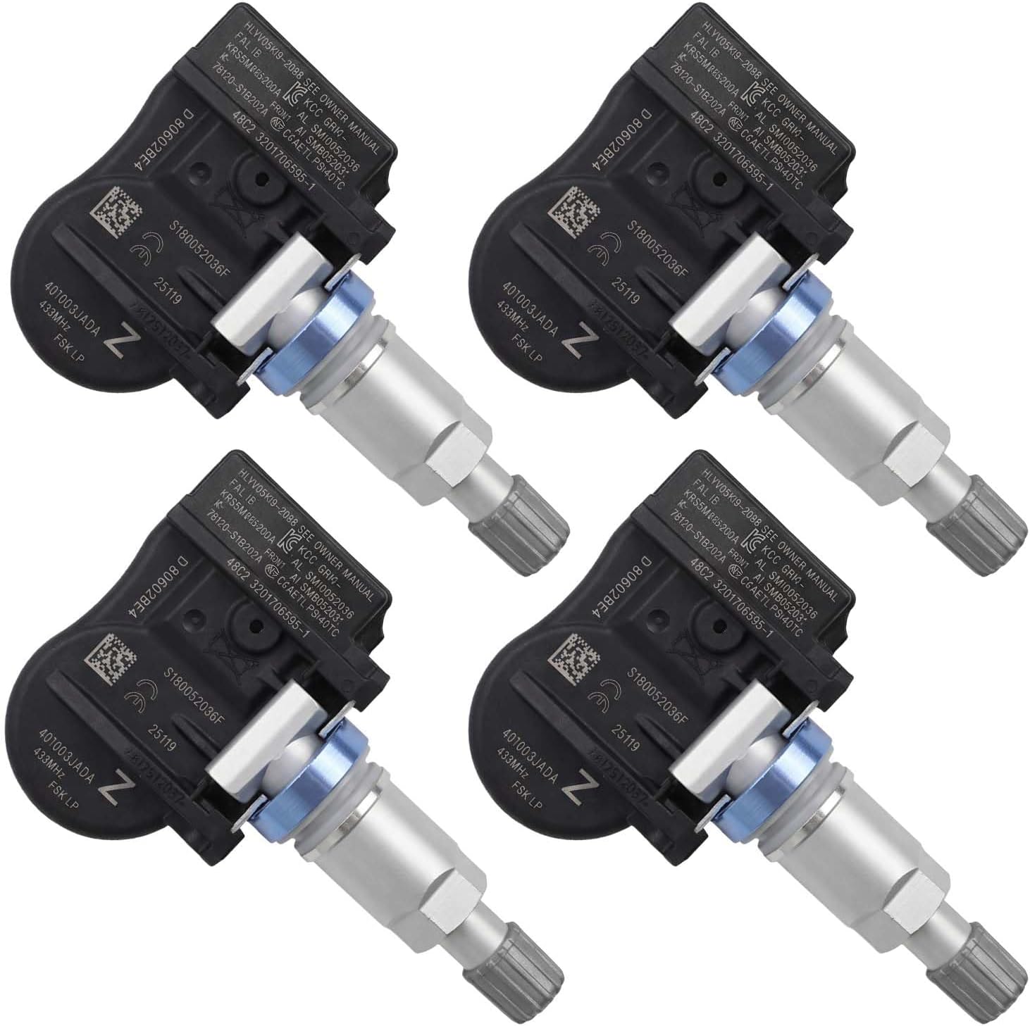 Pre-Programmed TPMS Tire Pressure Sensor 407003JA0A Compatible with Nissan Altima Frontier Murano Pathfinder Infiniti JX35 2013 Q50 Q60 QX60 Replaces 407003JA0B 407009DJ0A 4pcs