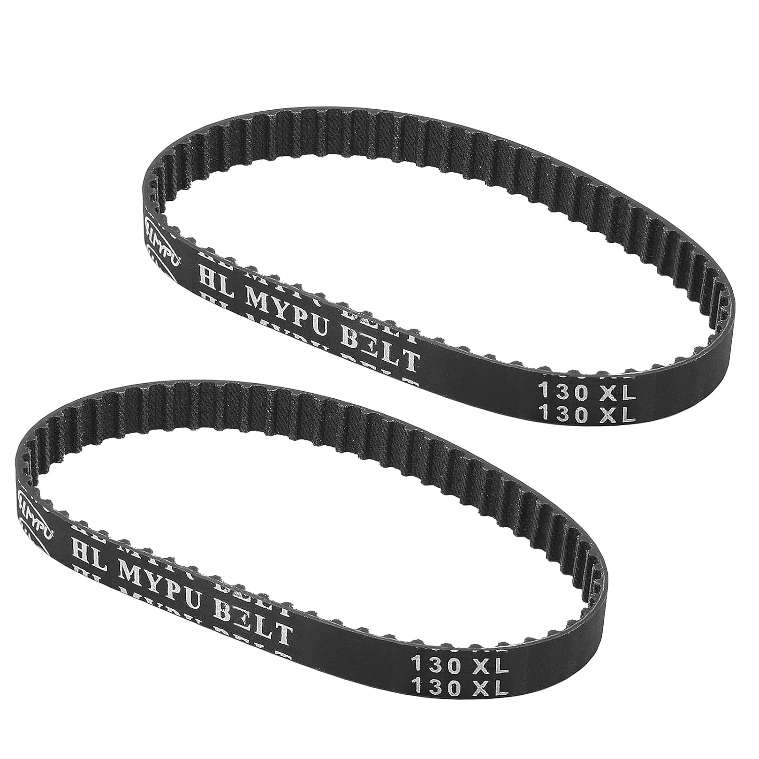 Qjaiune 2Pcs 130XL 037 Timing Belt 65 Teeth Black Cogged