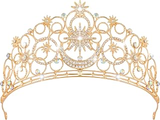 Crystal Crowns for Women, Crystal Bubble TiaraBride Royal Queen Headband Princess Headpieces for Women Bridal Wedding Prom Birthday Party Crowns