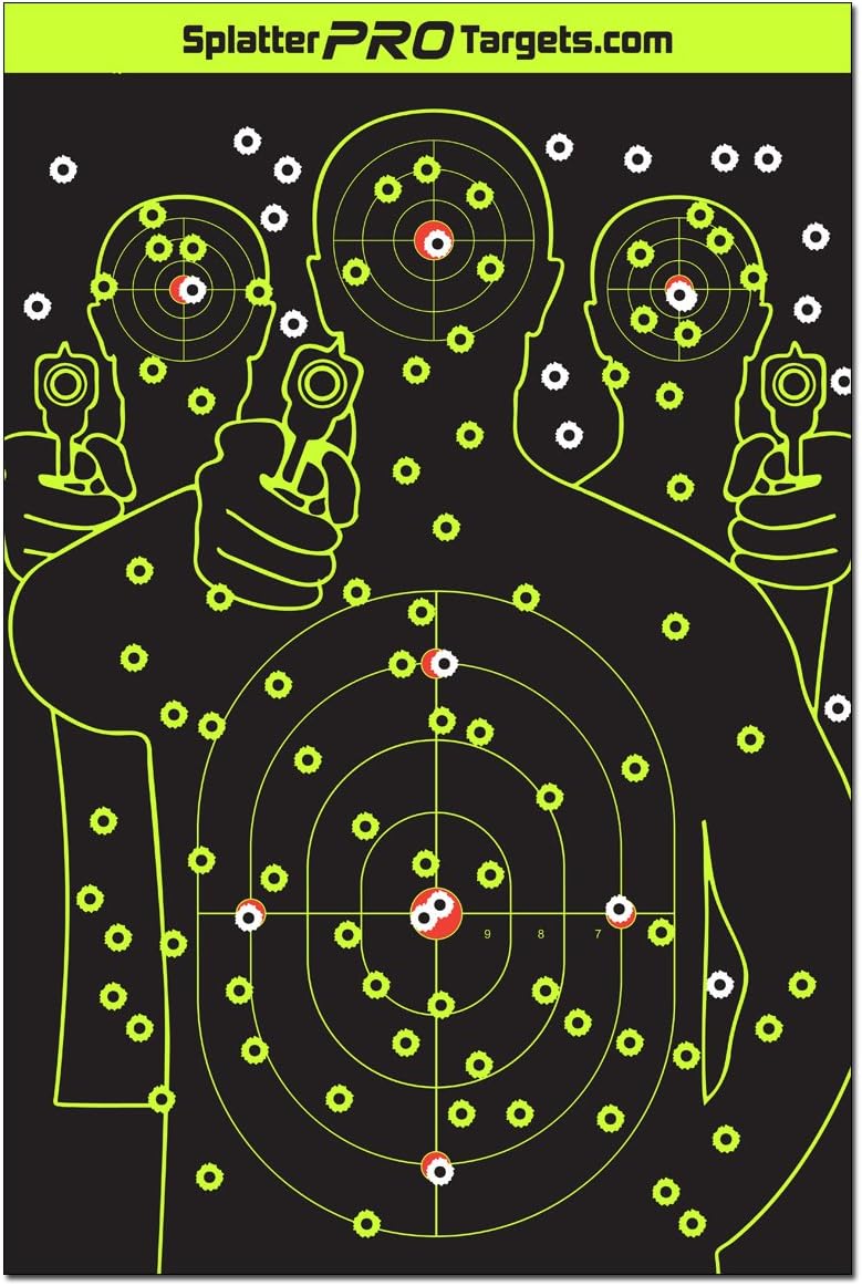 12x18 Splatter Targets. Shots Burst with a Bright Splatter Upon Impact. Instantly See Your Shots.