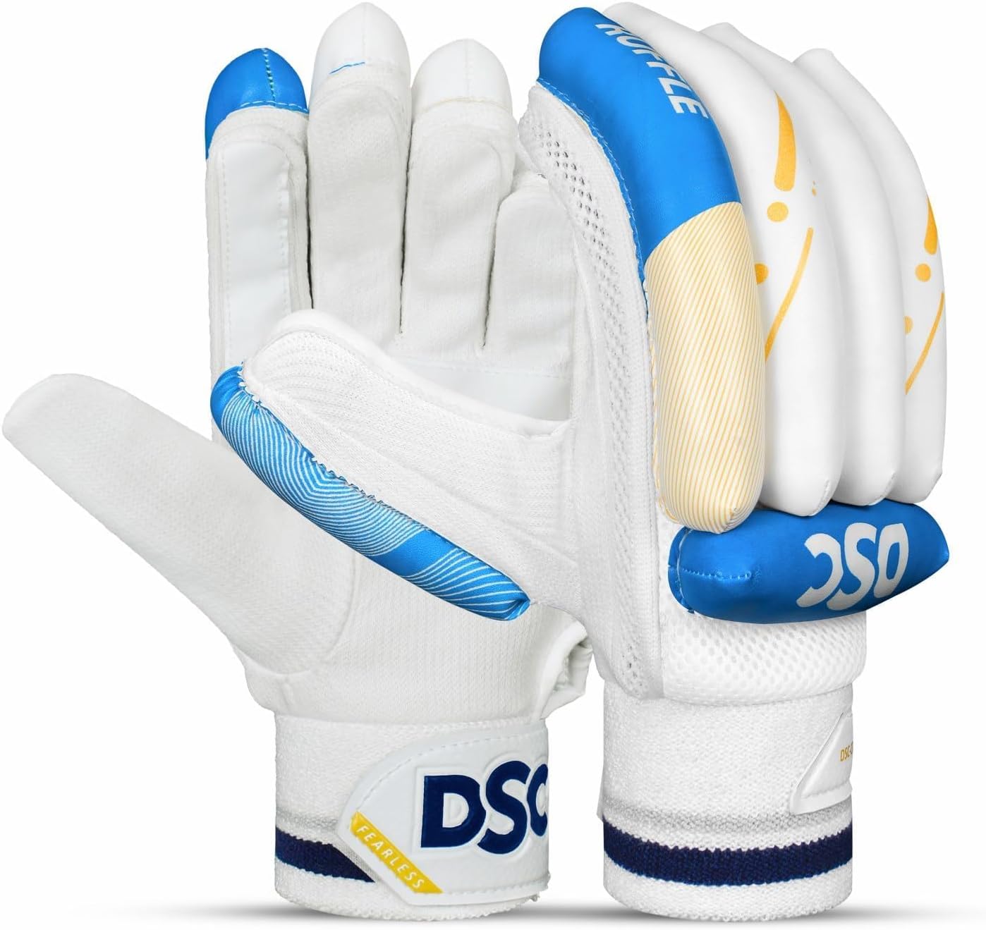 DSC Condor Ruffle Cricket Batting Gloves | Multicolor | Size: Mens | For Right-Hand Batsman