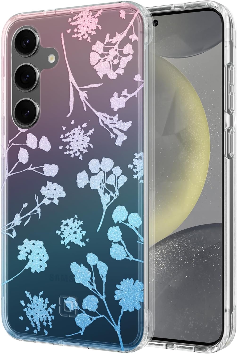 Incipio Forme Protective Android Phone Case for Samsung Galaxy S24+ - Clear, Aesthetic Samsung Galaxy Phone Case with Dual-Layer One-Piece Construction - Eternal Spring Multicolor