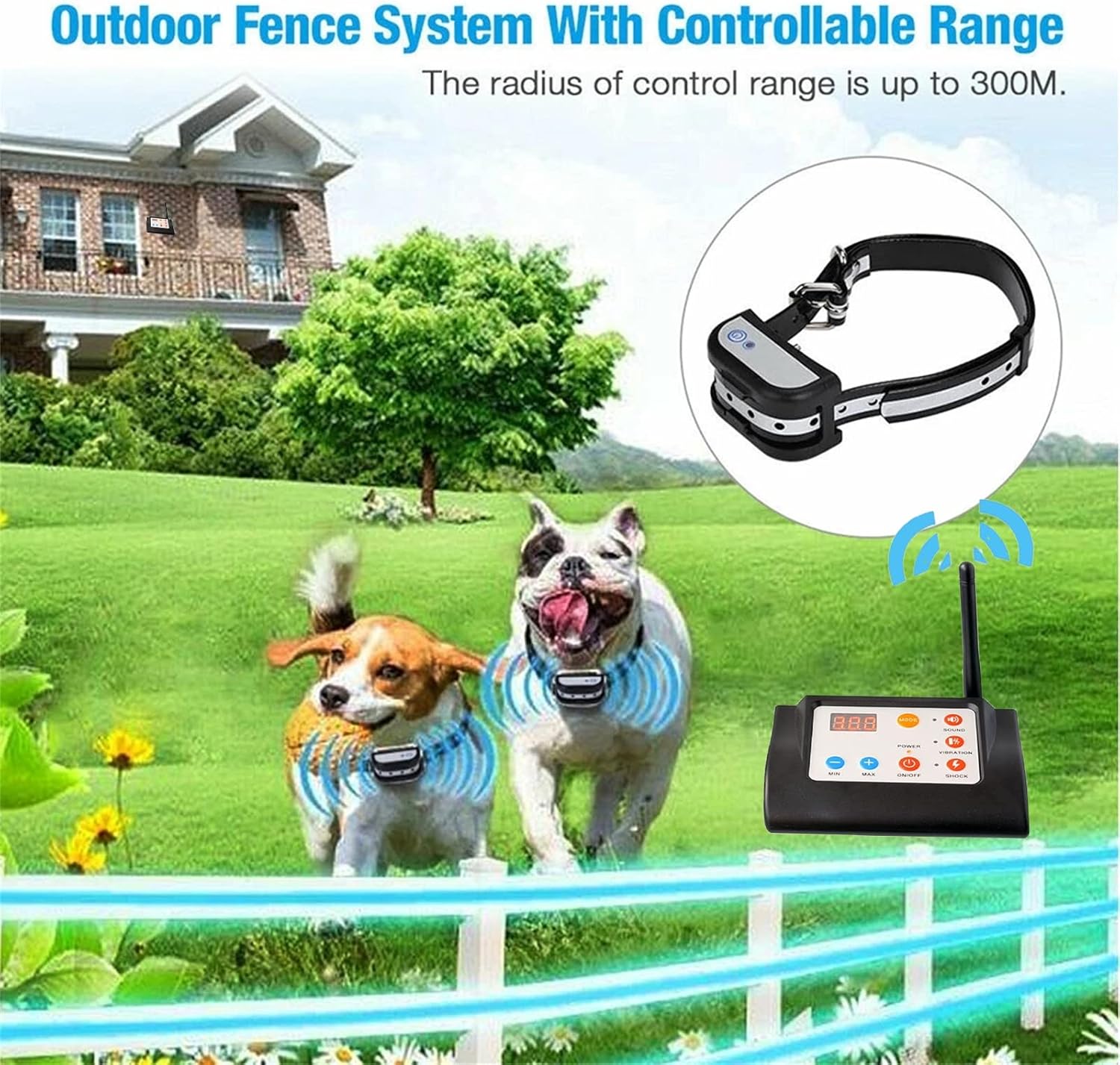 HEXIEDEN Outdoor Fence System with Controllable Range