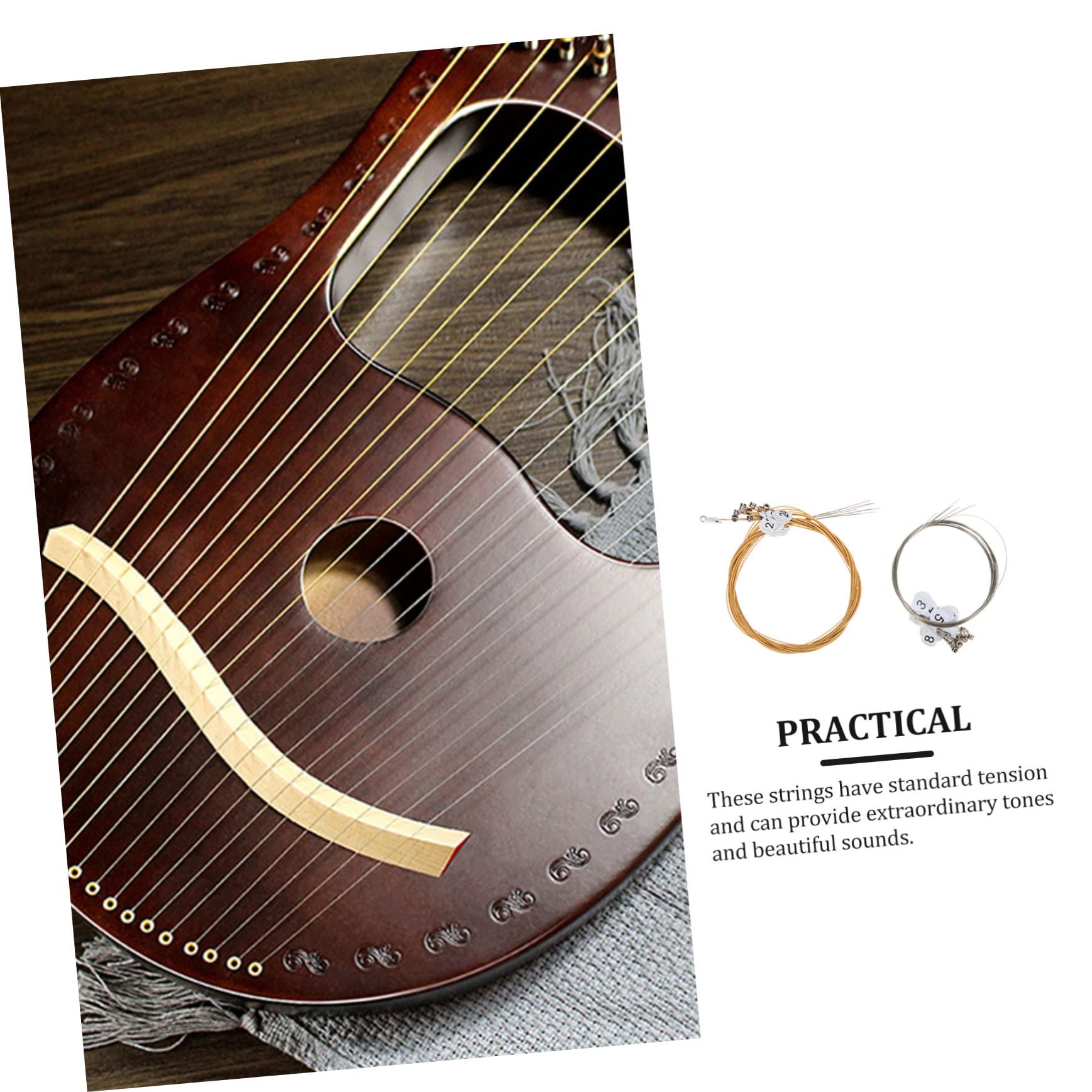Toyvian 5 Zestawów Instrumentów Akcesoria Do Harf Metalowe Części Do Liry Części Do Instrumentów Okucia Do Instrumentów Korpus Sprzęt Miedziany
