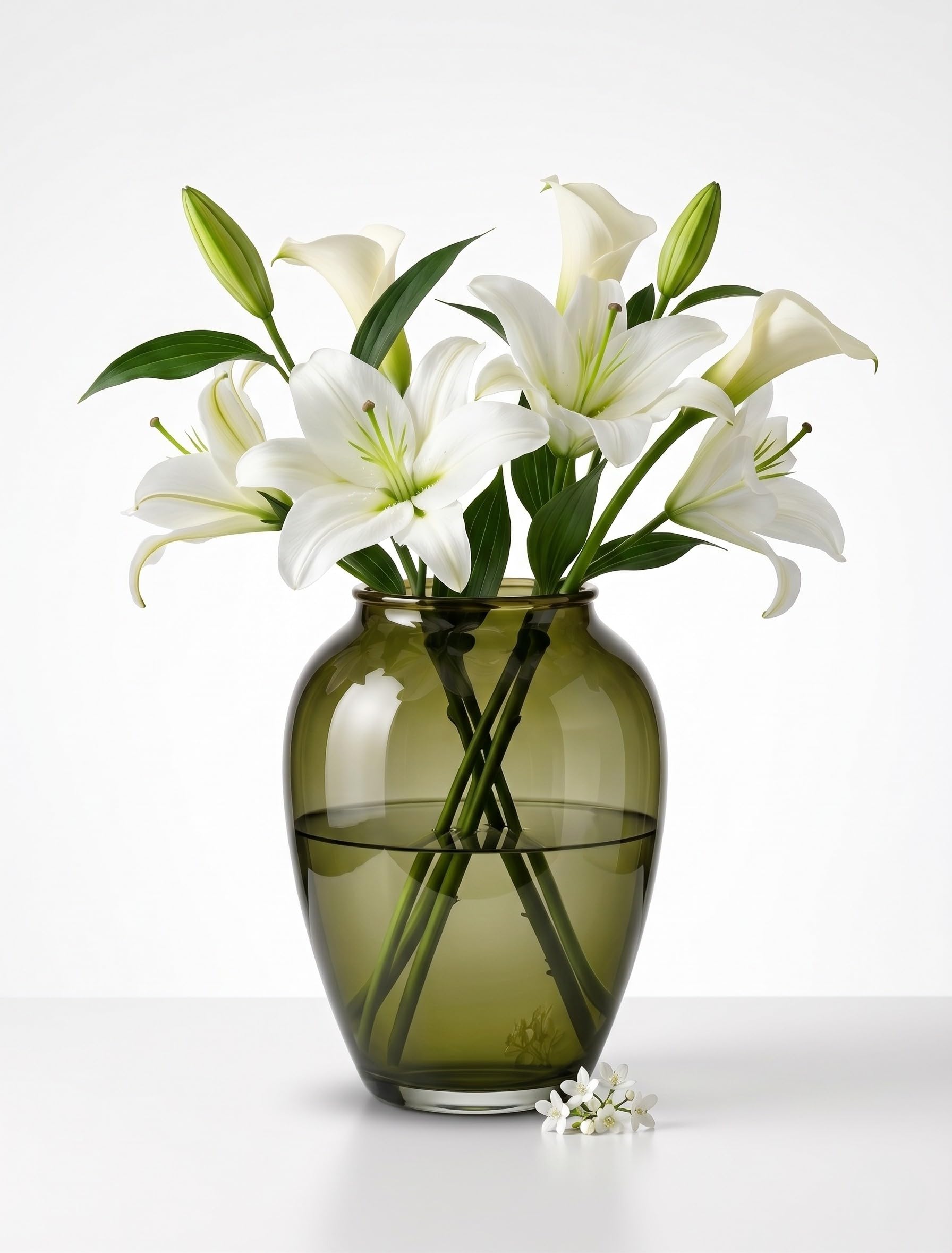 Green Apple Glass Flower Vase – Handcrafted Hand-Blown Decorative Vase for Home Decor, Living Room & Gifting | 18 cm Flower Pot-picture-10