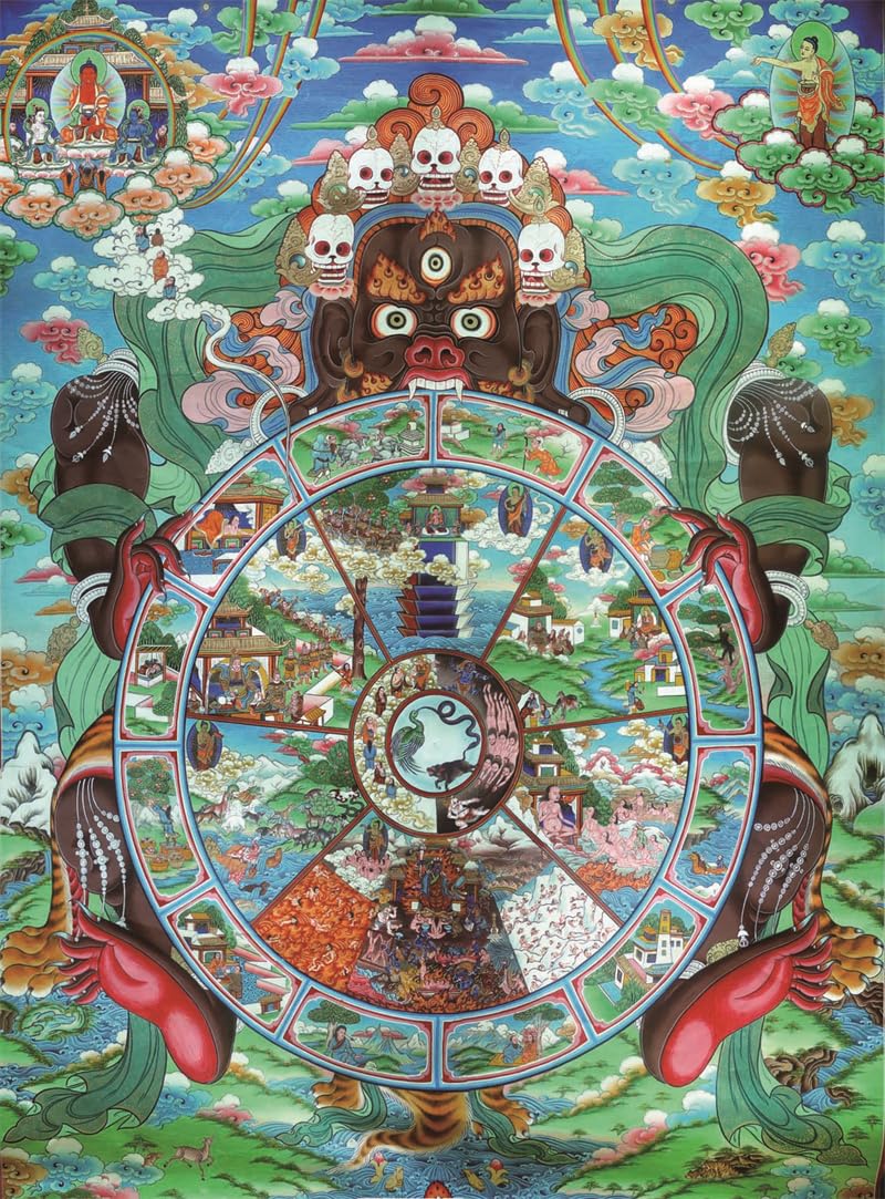 Amazon.co.jp: Gandhanra チベットタンカアート-Samsara-Six Realm