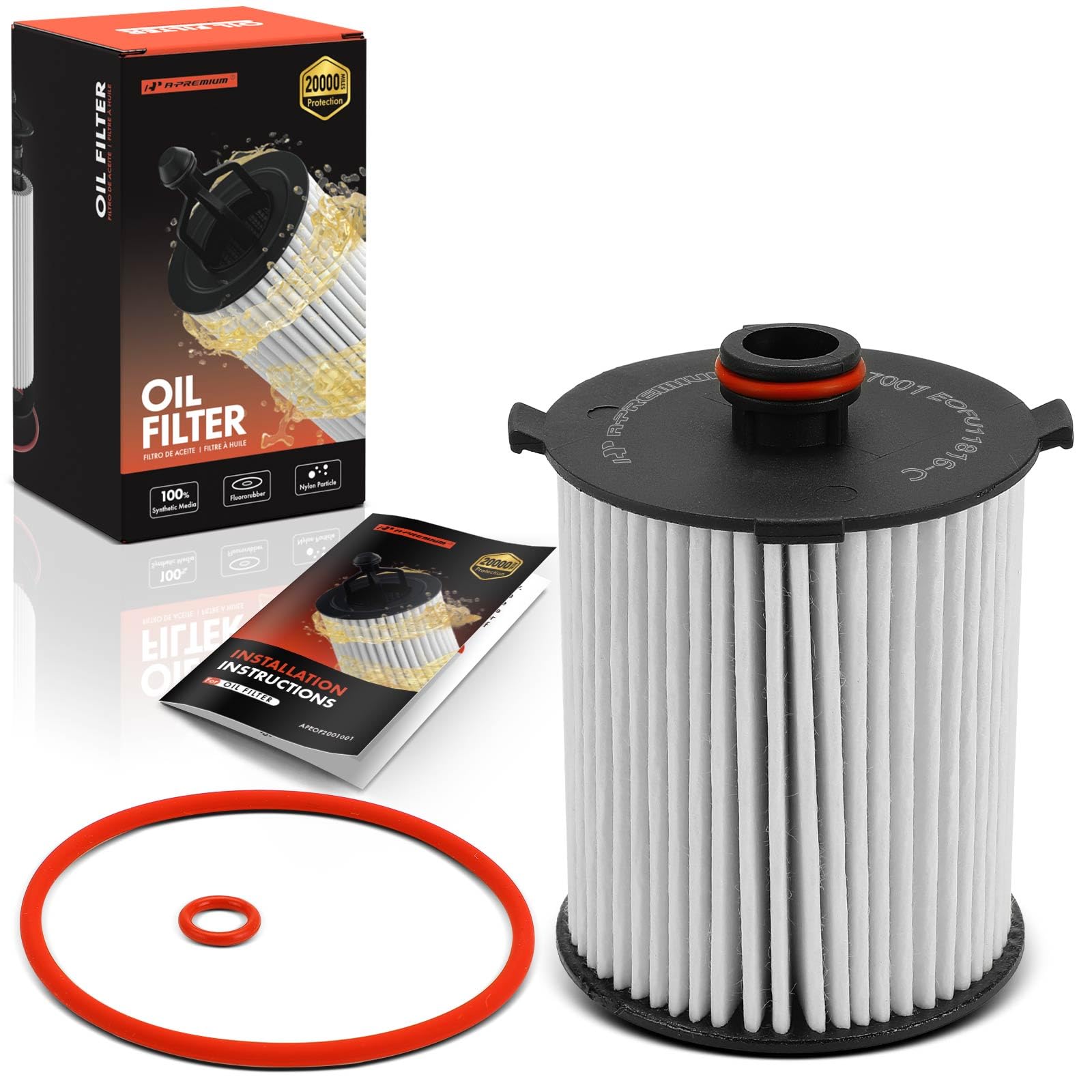 A-Premium 4-PC Oil Filter Kit For Volvo – Fits XC60, XC90, S60, More (10K Mile Protection) - View #7