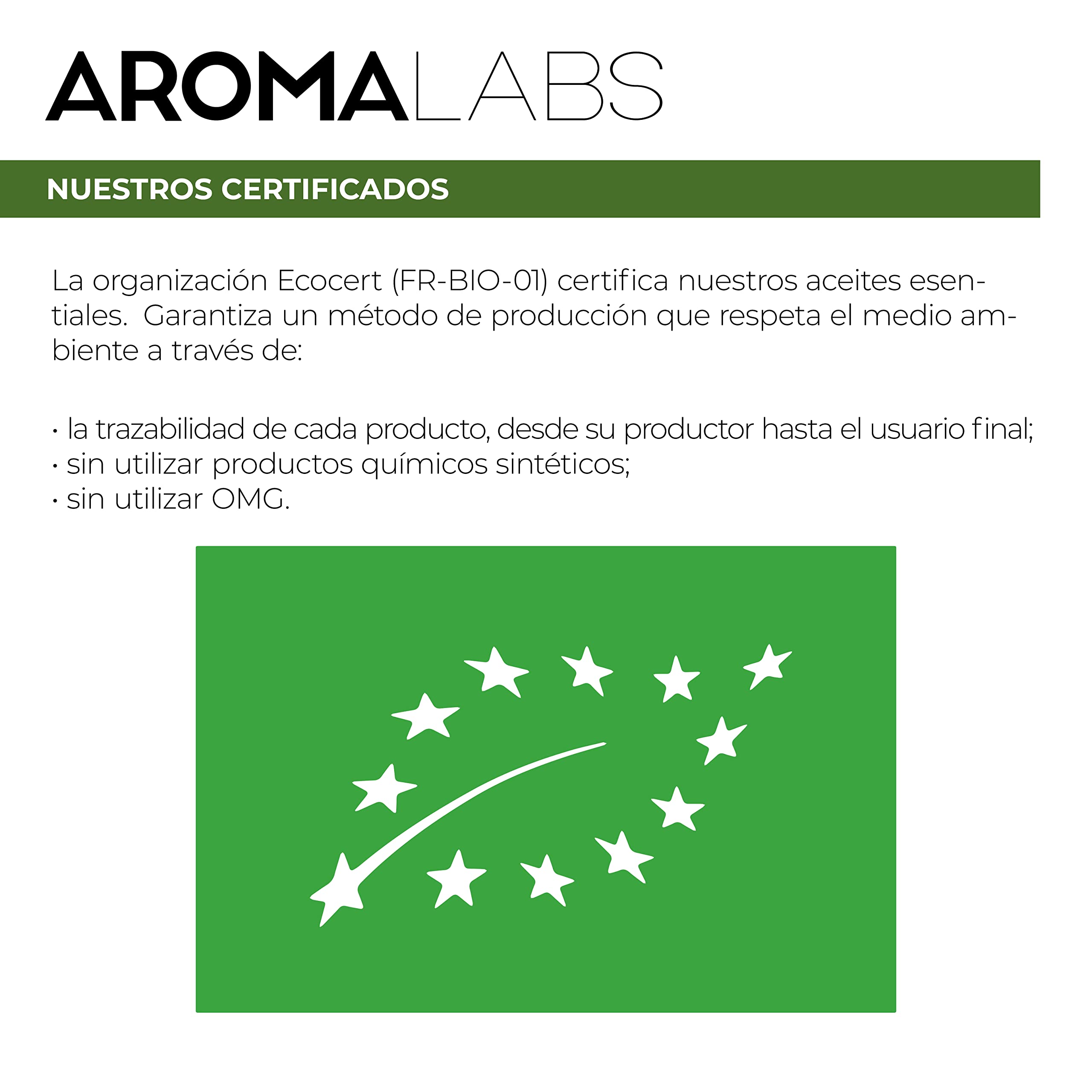 Lavanda Verdadera BIO (Lavandula officinalis) - 10 mL - Aceite Esencial Quimiotipado y Certificado AB - Relajación & Descanso - Aroma Labs