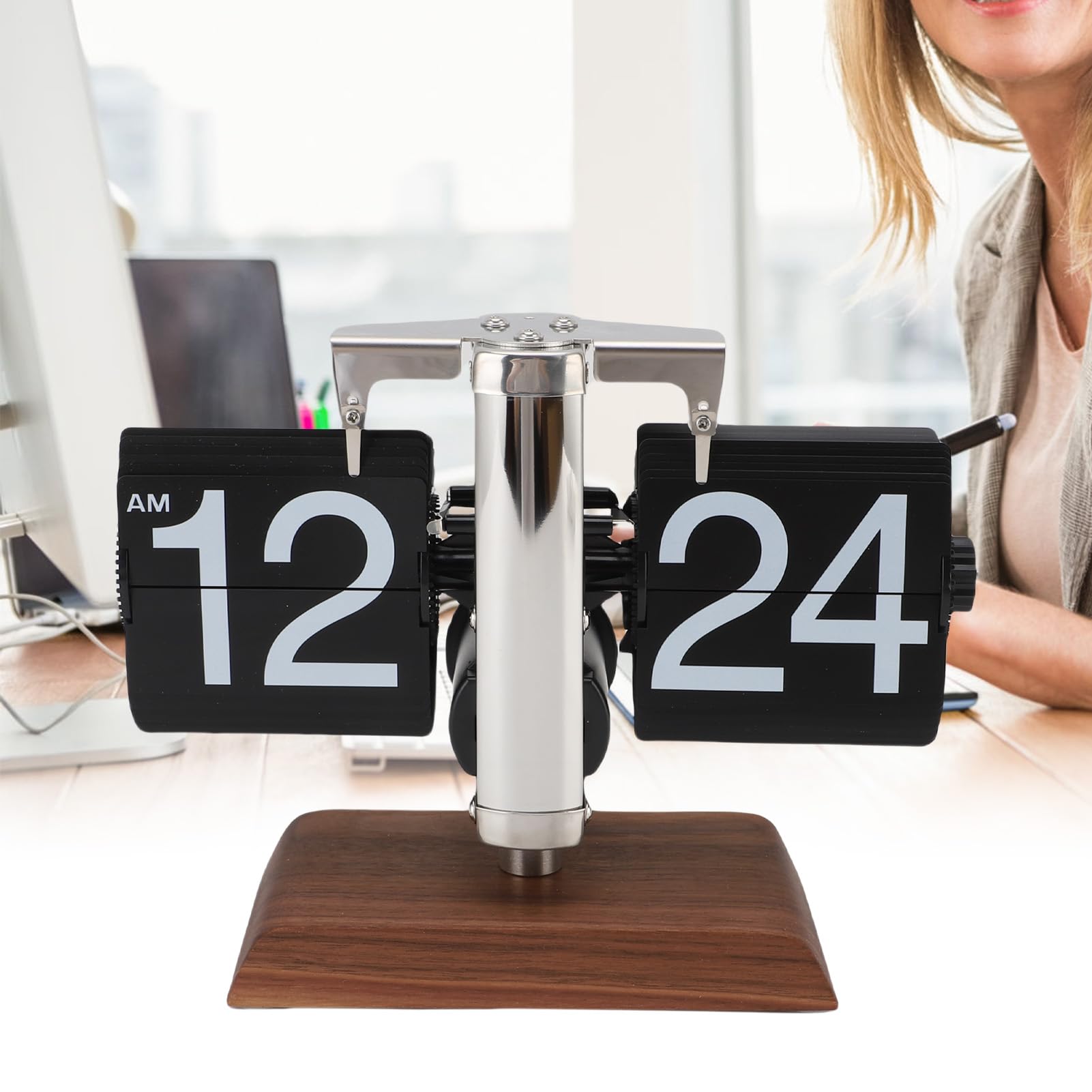 Chrees Retro-Uhr Zum Umblättern, Großes Zahlendesign