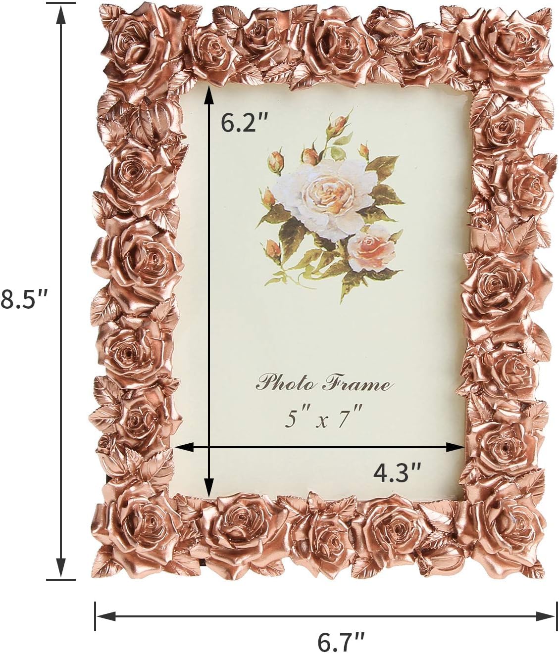 Amazon.com - Eeghurt Garden Style Resin Picture Frame Rose Flower