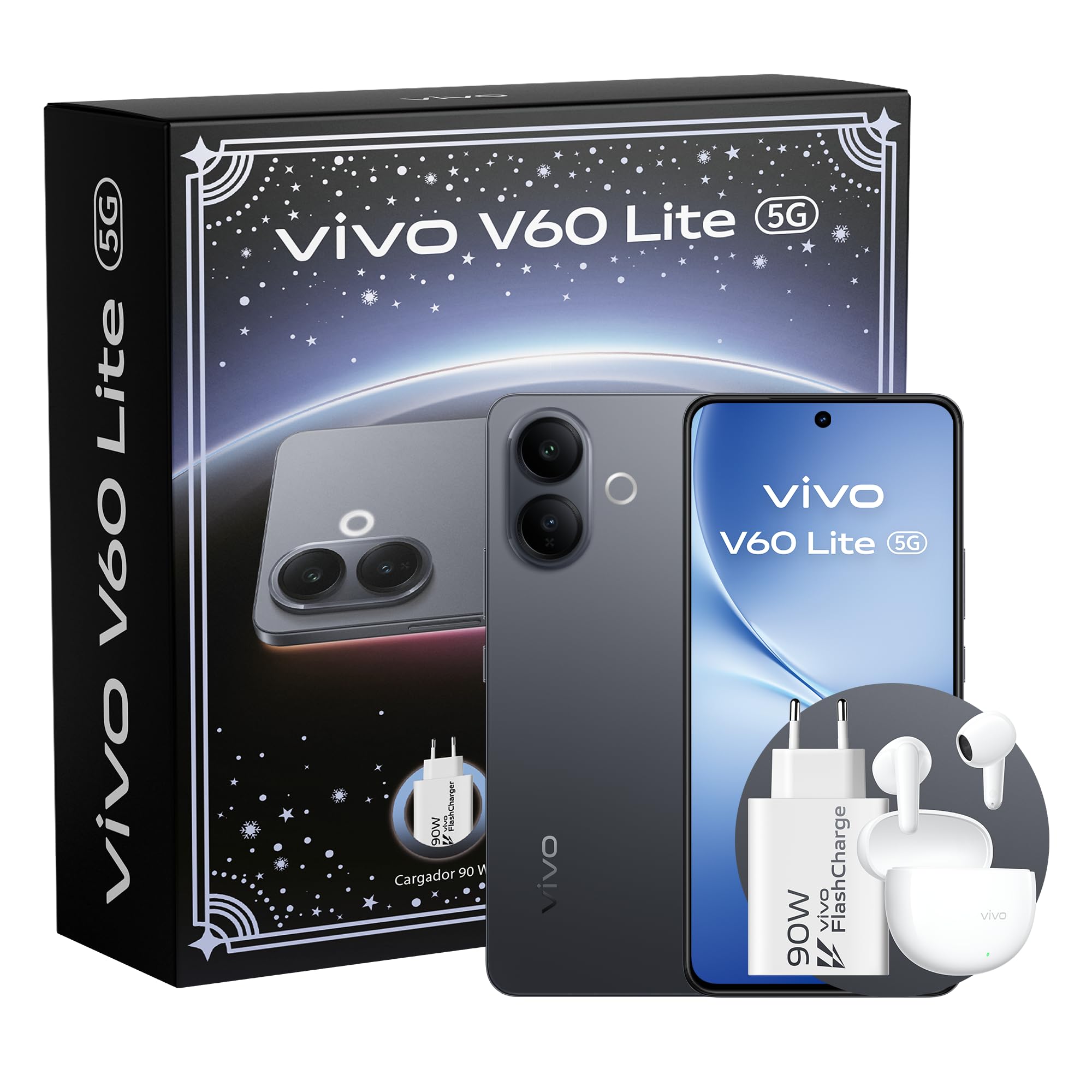 vivo V60 Lite Móvil 5G, 8+256GB ROM, Dimensity 7360-Turbo, Cámara