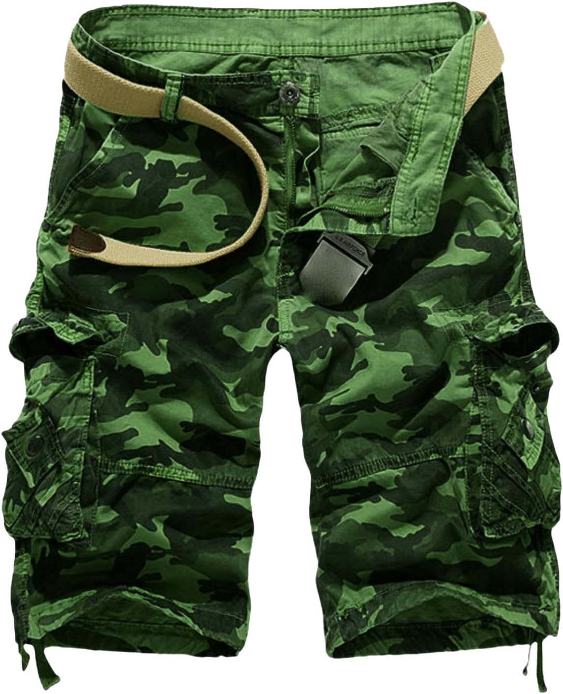 Men's Loose Camo Multi-Pocket Workwear Five-Point Shorts