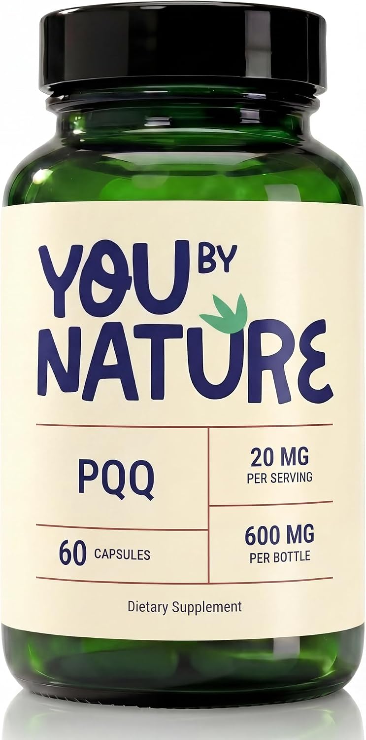 PQQ Supplement 20mg - Pyrroloquinoline Quinone, Single Ingredient, Vegan, Gluten Free, No Fillers, Unflavored, 2 Capsules Daily, 60 Capsules (30-Day Supply)