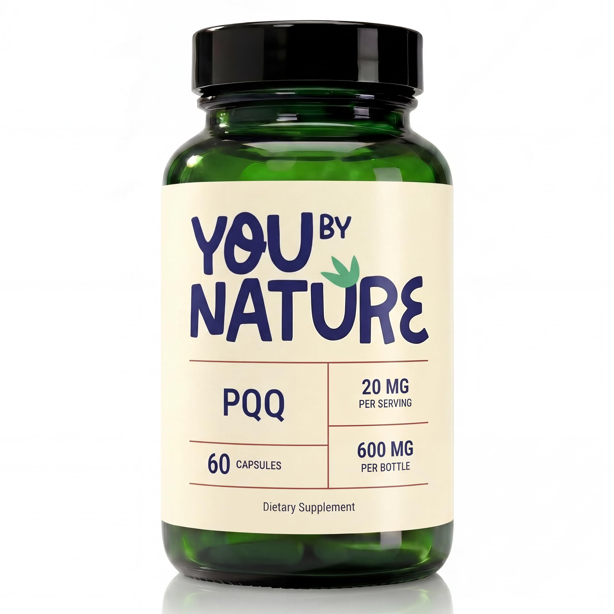 PQQ Supplement 20mg - Pyrroloquinoline Quinone, Single Ingredient, Vegan, Gluten Free, No Fillers, Unflavored, 2 Capsules Daily, 60 Capsules (30-Day Supply) 20 mg