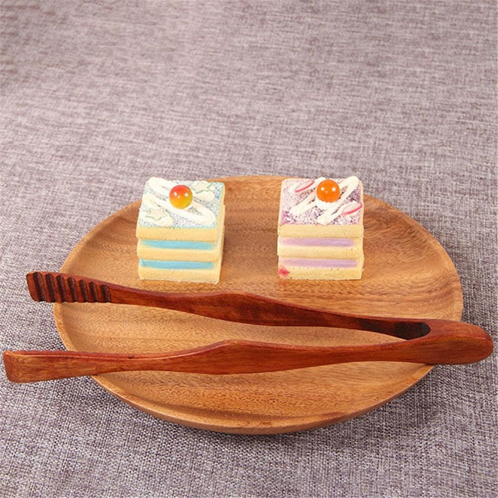 Pinza para tostadora de madera reutilizable, pinzas de cocina para pan tostado, bufé