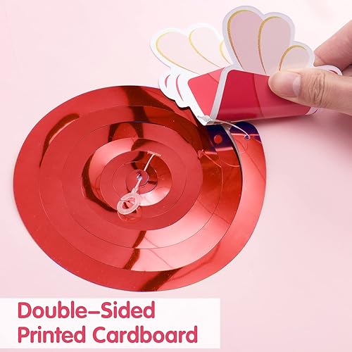 Miniatura 3 de Decoraciones de San Valentín en espiral 28 piezas de adornos en espiral de techo decoraciones para el día de San Valentín para el hogar aula oficina