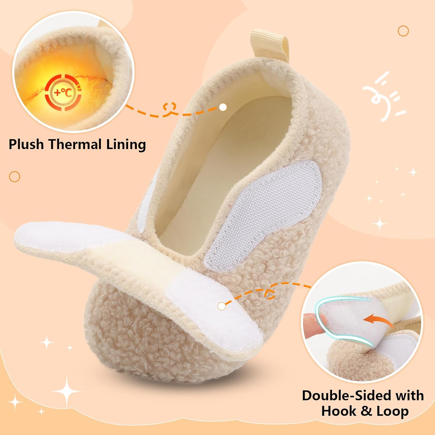 BARERUN Toddler Slippers Boys Girls House Shoes Warm Kids Slippers With Non-Slip Rubber Sole Fuzzy Cozy Walking Shoes Indoor/Outdoor - Image 3