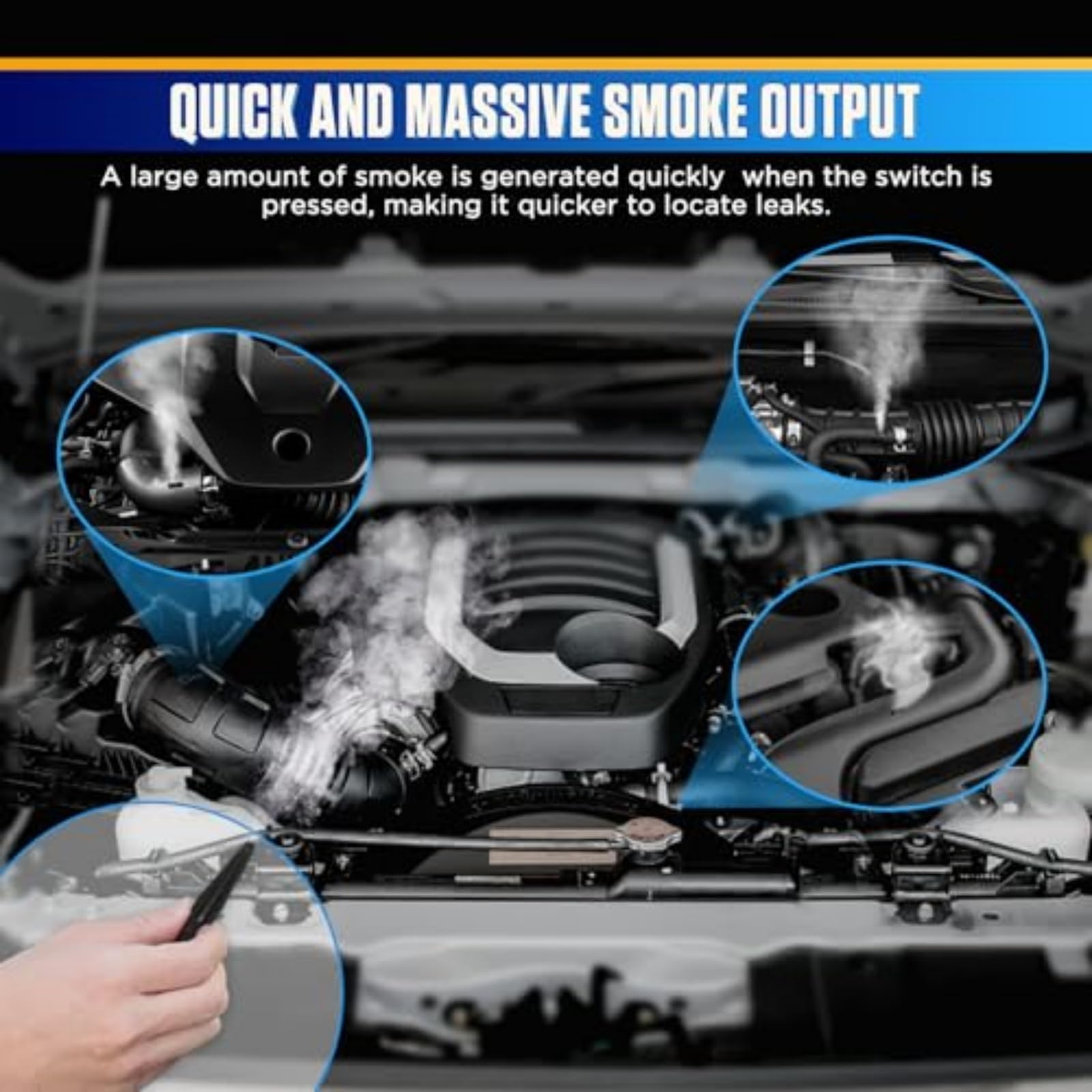 Snapklik.com : MOTOCOCHE Smoke Machine Automotive Built-in Air Pump ...