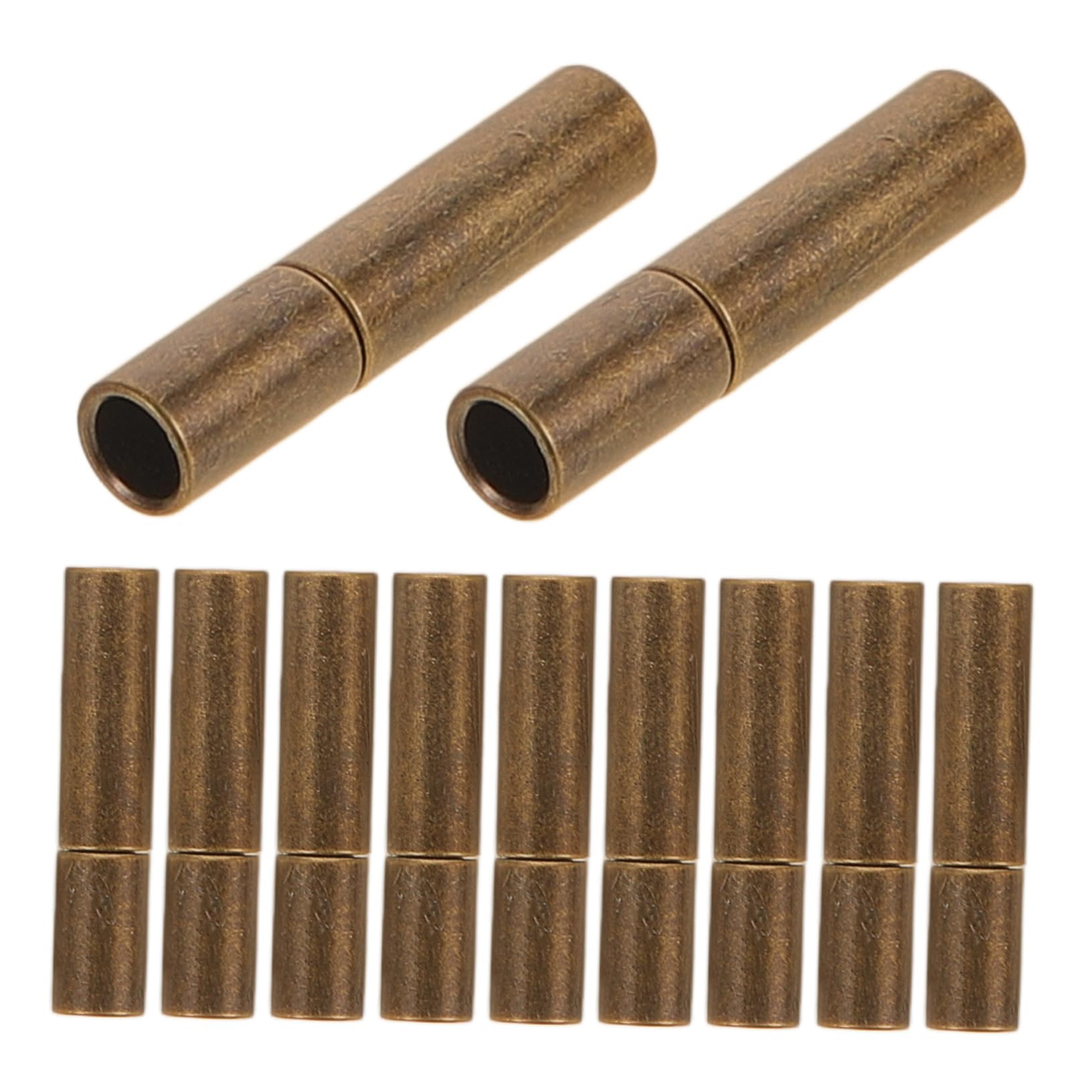 Beatifufu 20Pcs Cord End Caps for Bracelet Making Durable Copper Glue Bracelet End Covers Easy Installation Vintage Style Inner for DIY Accessories