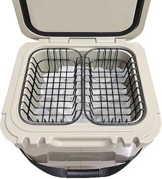 Cooler Basket Compatible with YETI Roadie 24, Dry Goods Wire Cooler Rack Storage Will Keep Smaller Items Dry and Stay Goods High for Roadie 24 Ice Chest Good to Hold Fruit, Utensils, etc