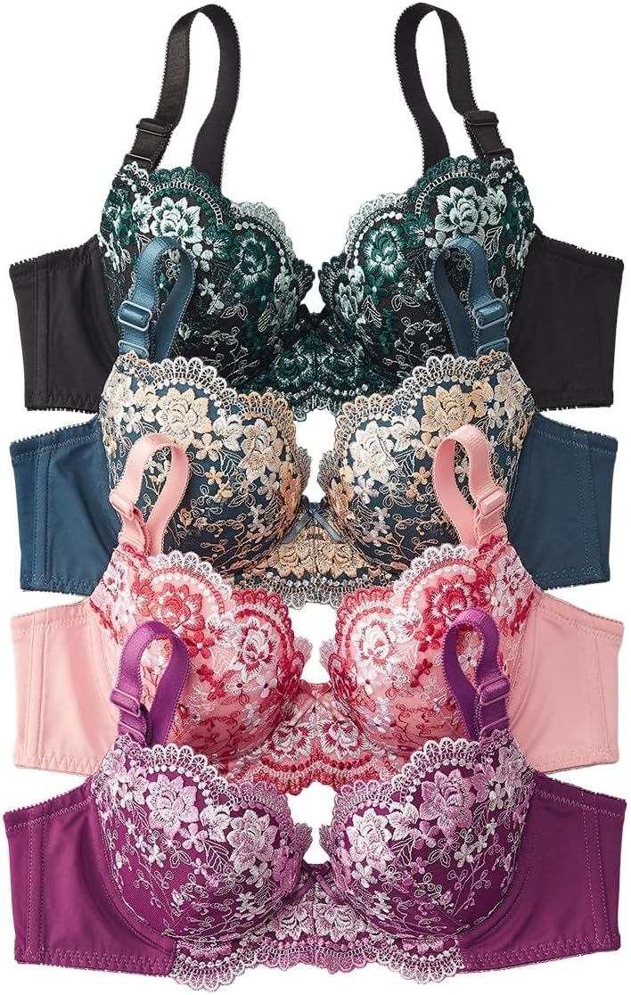 サルート花柄刺繍 ブラジャー＆ショーツ２枚セット ピンク サルート 花柄刺繍 ブラジャーショーツセット ピンク - メルカリ