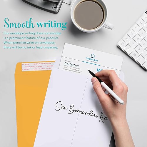 Miniatura 6 de ACSTEP Paquete de 100 sobres marrones autoadhesivos de 10 x 13 pulgadas, sobres grandes de papel kraft marrón para catálogo, sobres de vainilla de