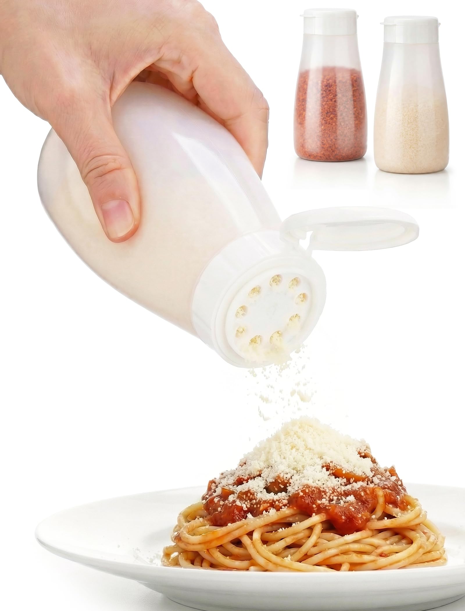 Photo 1 of NiHome Parmesan Cheese Shaker Set - White Translucent, 300ml