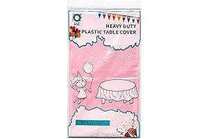 12 Pack Premium 84" Round Table Cloth, Disposable Plastic Table Covers for...