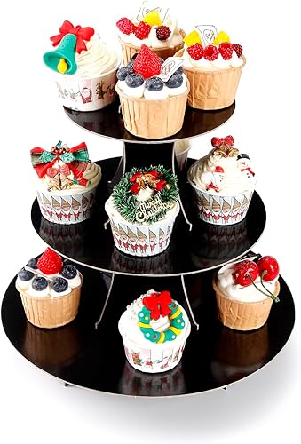 Miniatura 2 de Soporte para Cupcakes de 3 Niveles, Soporte para Pastel, Torre de Soporte para Cupcakes DIY Escalonada para Exhibiciones de Mesa de Postres,
