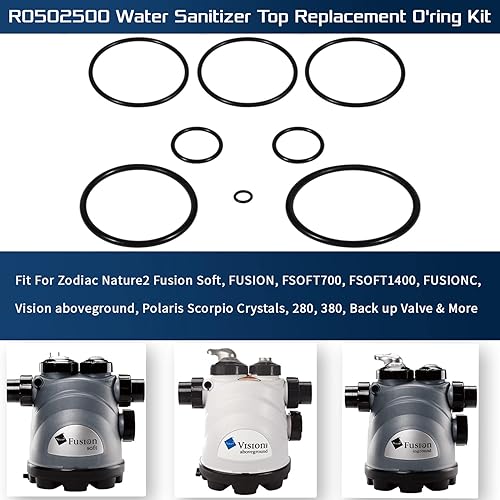Miniatura 4 de Sunluway R0502500 - Kit de sello de junta tórica de repuesto para desinfectantes de agua Zodiac Nature2 Fusion Inground, Fusion Soft, Vision sobre