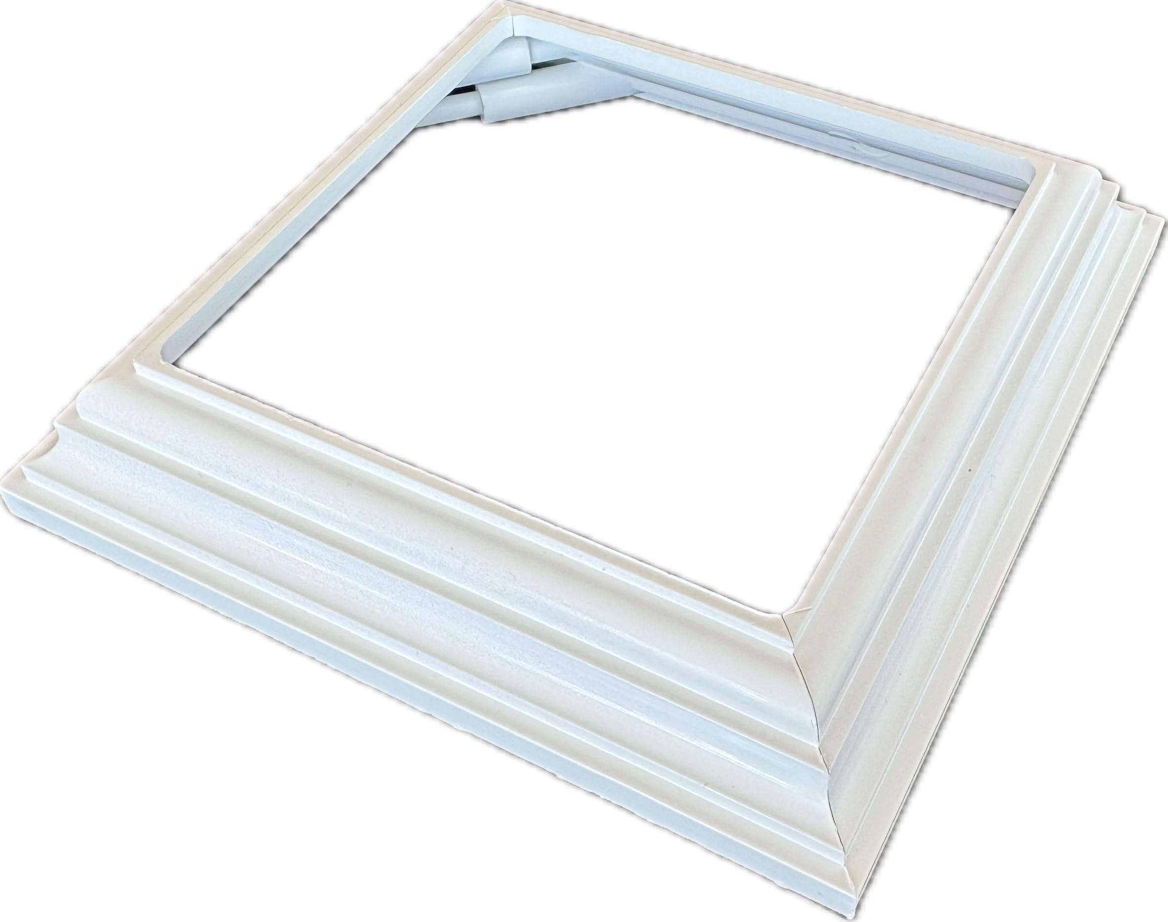 Vinyl PVC 5" x 5" Post Two-Piece Base Trim Skirt (3 Colors) (White)