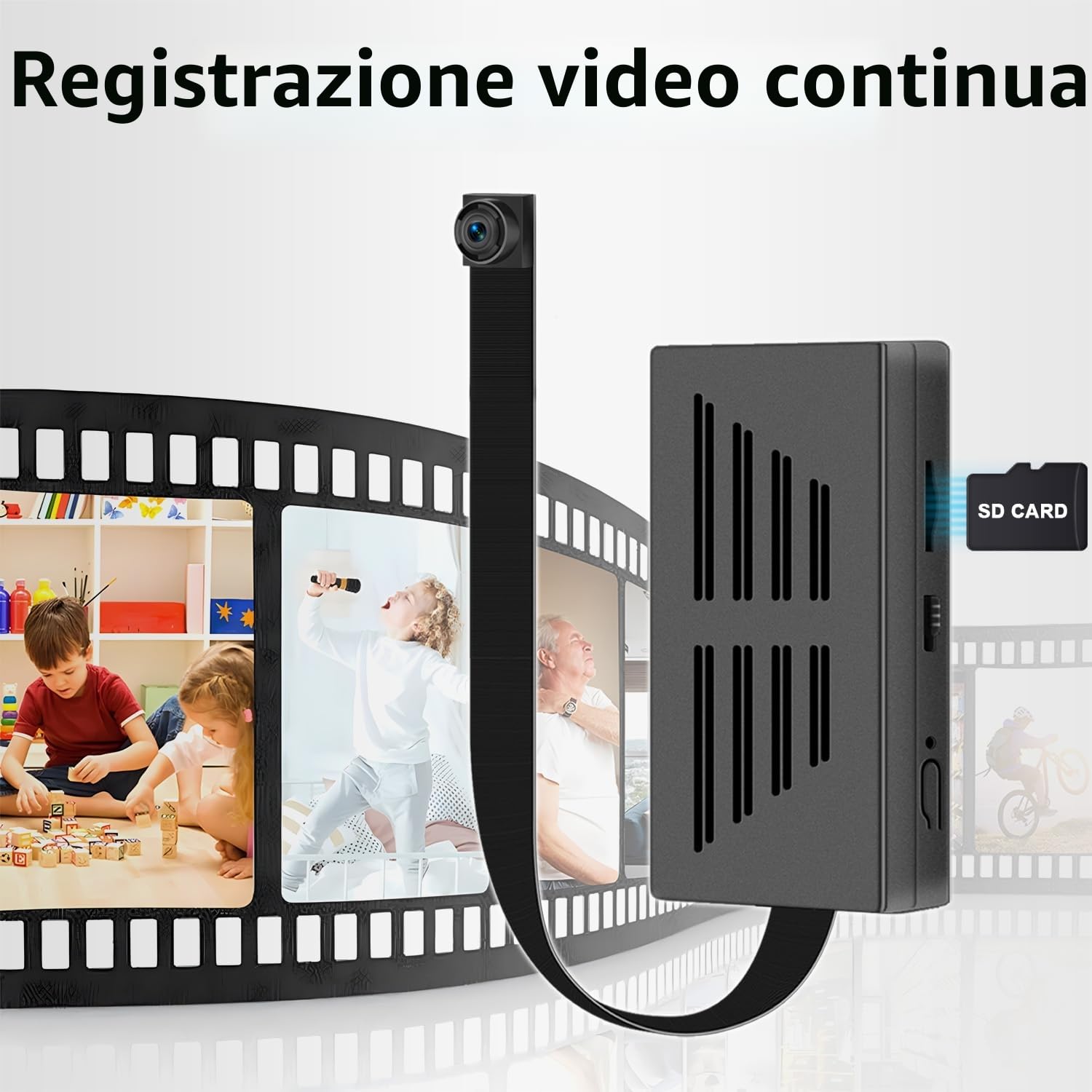 Mini Telecamera Spia Mini Fotocamera HD 1080P Telecamera Nascosta Portatile con Rilevatore di Movimento, Adatto per Monitoraggio Completo Interno ed Esterno