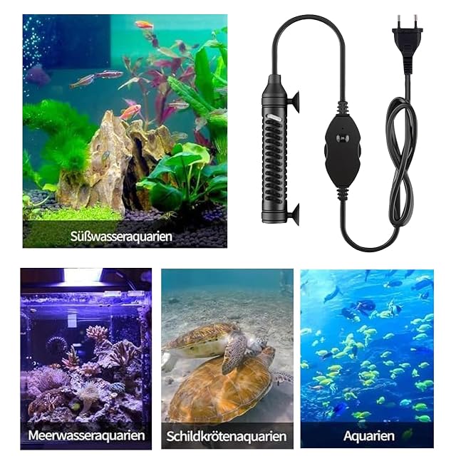 Foto 7 de 7 de GERUI Calentador de acuario de 35 W (1 L a 20 L), pequeña varilla calefactora para acuario
