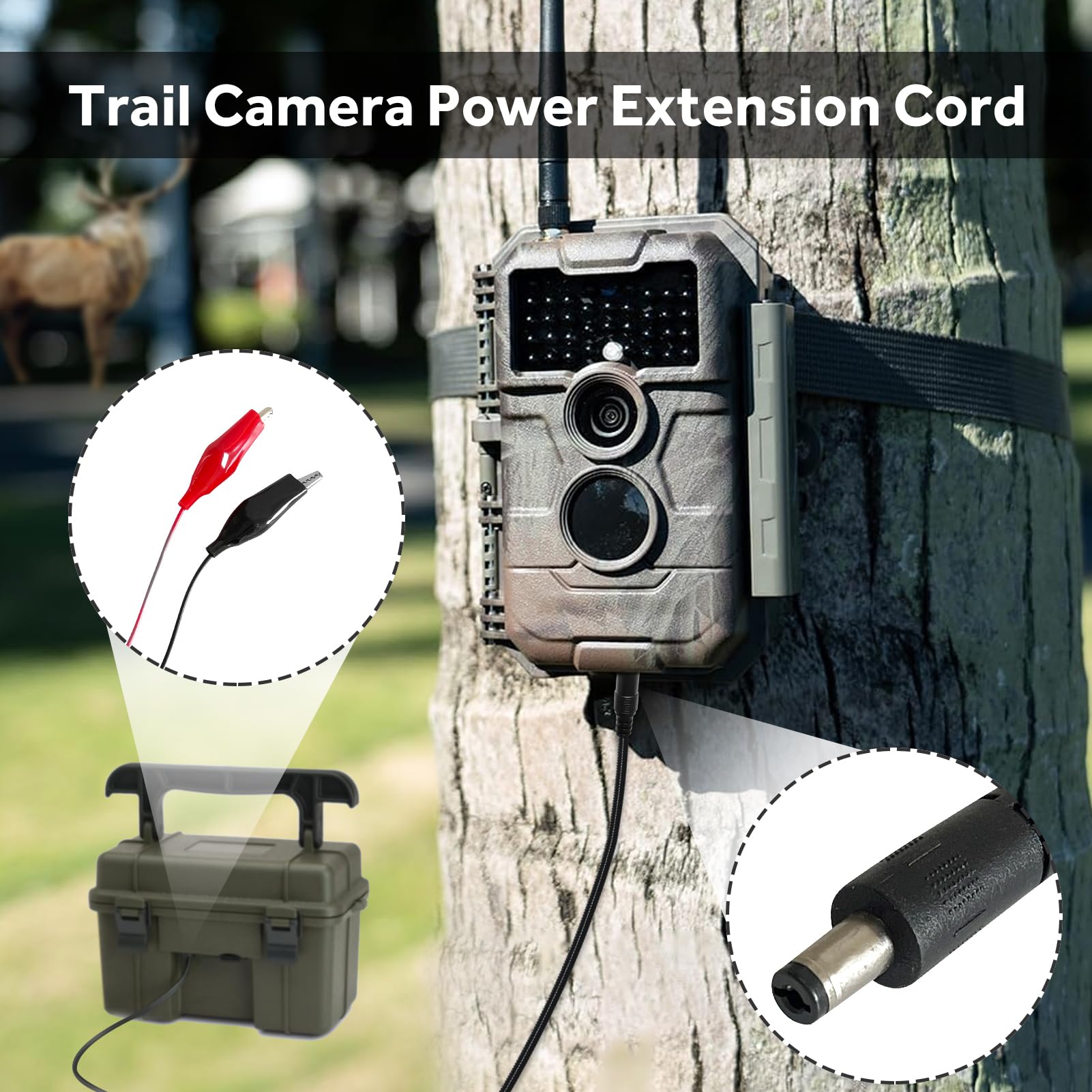 Amazon.com: Durable Chew-Resistant Power Cable for Trail Cameras