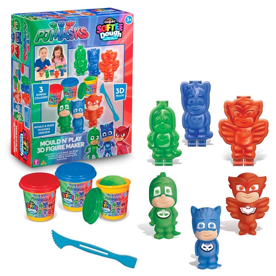 Amazon.com: Cra-Z-Art PJ Masks Softee Dough 3D Maker Action