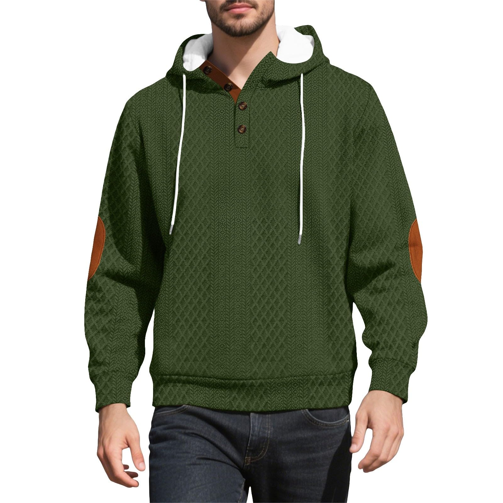 Chaquetones Hombre Invierno Sudadera Informal De Manga Larga con Botones Y Media Cremallera para Hombre, Otoño E Top Cruzado Ropa Verano Casual Cortavientos Camisas Disfraz Vigilante La