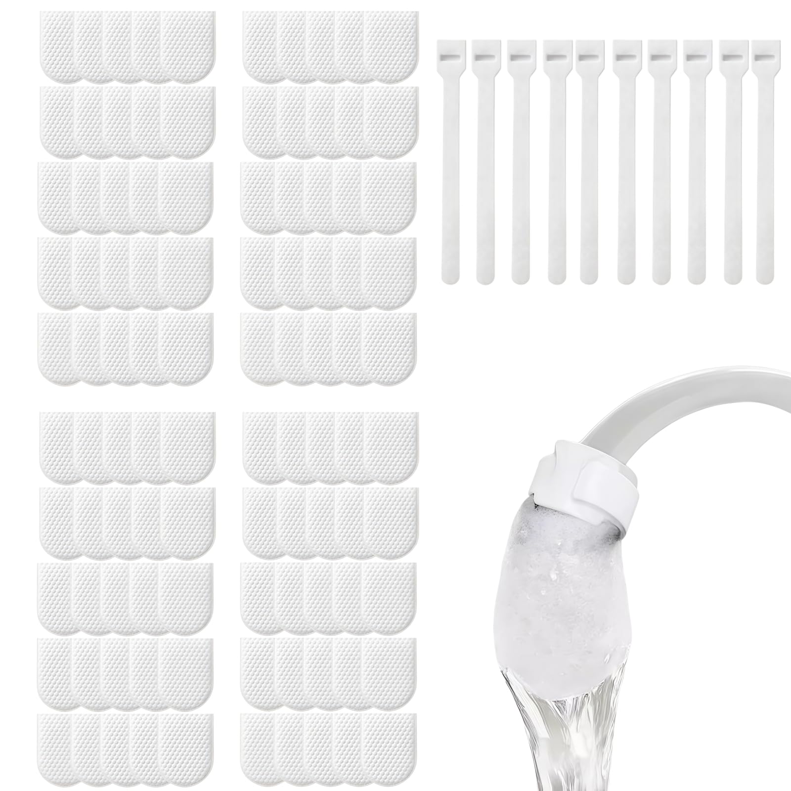 100Pcs Faucet Filter Cotton Bag,Universal Replacement Faucet Filter Bags