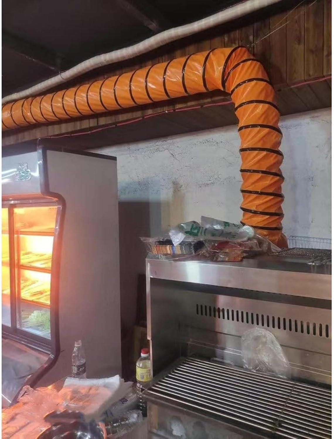 Tuyau flexible PVC CVC de 550mm avec corde réglable pour extracteur