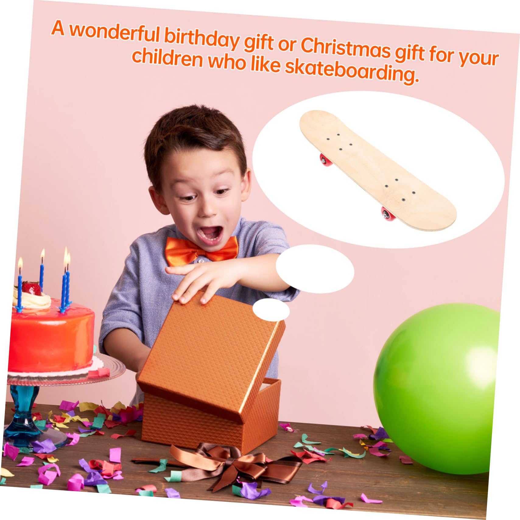 Toddmomy Planche À roulettes Vierge DIY Graffiti 23 Pouces en Bois pour Enfants - Skateboard Créatif À Personnaliser Facilement Cadeau pour Activités Extérieures Et Loisirs