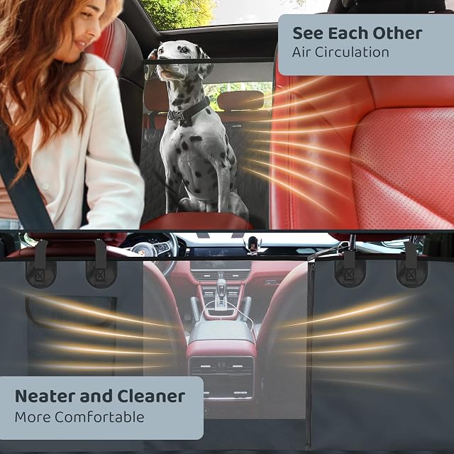 Foto 5 de 7 de KYG Funda Perros Coche Cubierta de Asiento para Mascota Impermeable y Resistente Protector Coche con Ventana…